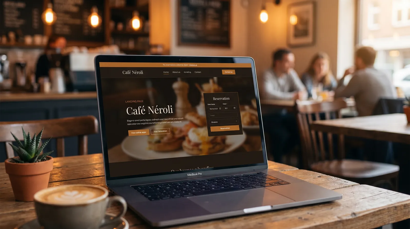 Café Néroli — Vitrine & Branding · réalisé par Atlas Web (Maroc)